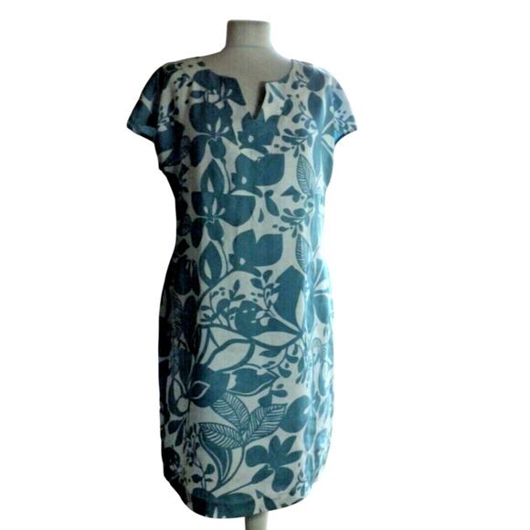 Boden Blue and White Floral Midi Dress - Picture 1 of 9